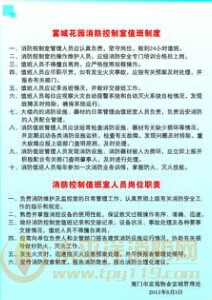 消防節制室值班記實